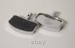 NEW -VERY RARE Indian Passenger Floorboards Billet Chrome withLogo Gilroy