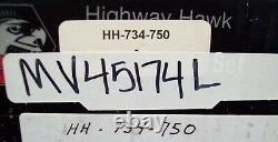 NOS Highway Hawk Smooth Chrome Passenger floorboard set 12.5cmX27.5 734-750