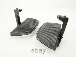 OEM Harley 93-22 Touring Rear Passenger Floor FootBoards Chrome HD Logo Bottoms