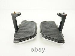 OEM Harley 93-22 Touring Rear Passenger Floor FootBoards Chrome HD Logo Bottoms