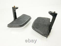 OEM Harley 93-22 Touring Rear Passenger Floor FootBoards Chrome HD Logo Bottoms