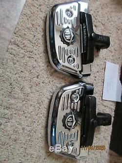 OEM Harley Davidson FLT FLHT Touring Passenger Floorboards With HD Chrome Covers