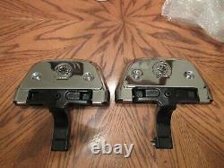 OEM Harley Davidson Softail Passenger Floorboards With New Chrome Skull Covers