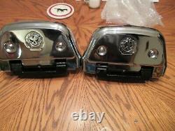 OEM Harley Davidson Softail Passenger Floorboards With New Chrome Skull Covers
