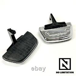 OEM Harley Touring Chrome Script Passenger Floorboards Foot Floor Boards Mounts