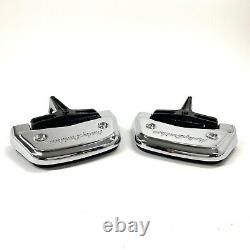 OEM Harley Touring Chrome Script Passenger Floorboards Foot Floor Boards Mounts