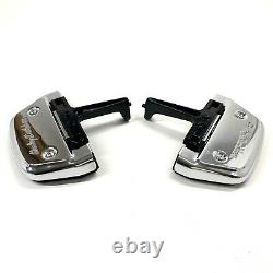 OEM Harley Touring Chrome Script Passenger Floorboards Foot Floor Boards Mounts