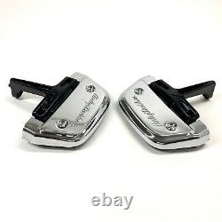 OEM Harley Touring Chrome Script Passenger Floorboards Foot Floor Boards Mounts