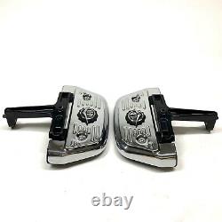 OEM Harley Touring Chrome V-Logo Pan Cover Passenger Floorboards Foot Board