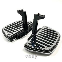 OEM Harley Touring Rubber Chrome Script Passenger Floorboards Foot Boards Mounts