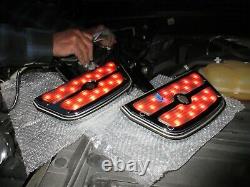 Oem Harley Davidson Touring Passenger Red Lighted Floor Board Kit Chrome Covers