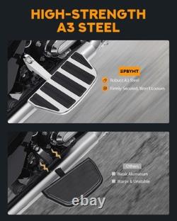 PBYMT Motorcycle Passenger Footboard Floorboard with Mount Bracket Kit Fit fo