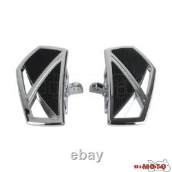 Pair Passenger Floorboards Foot Pegs For Harley Softail Low Rider Street Fat Bob