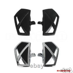 Pair Passenger Floorboards Foot Pegs For Harley Softail Low Rider Street Fat Bob
