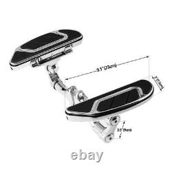 Passenger Floorboards & Footpegs Long Angled Mount Fit For Harley Touring 93-23