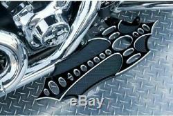 Precision Billet Chrome Bad Axe Rider Floorboards for Harley Davidson Big Twin