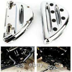 Rear Chrome Shallow Cut Passenger Floorboards for Harley Touring Street Glide