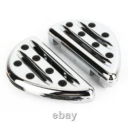 Rear Chrome Shallow Cut Passenger Floorboards for Harley Touring Street Glide