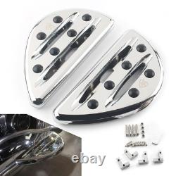 Rear Passenger Floorboard Foot Pegs Left & Right For Harley Touring 1993+ Chrome