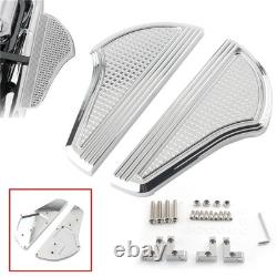 Rear Passenger Floorboards 1Pair Aluminum Fit Harley Touring 1993+ Chrome motor