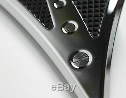 Rear Passenger Floorboards Baggers Chrome-E-O Chrome with Rubber Inlay Harley