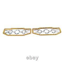 Rider Driver Floorboards Foot Peg For Harley Electra Glide FLHT FLHTC Chrom+Gold