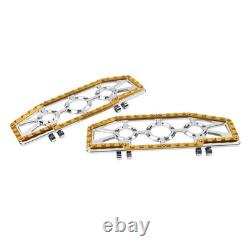 Rider Driver Floorboards Foot Peg For Harley Electra Glide FLHT FLHTC Chrom+Gold
