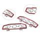 Rider Driver Floorboards Foot Peg For Harley Electra Glide Flht Flhtc Chrome+red