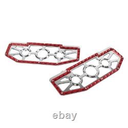 Rider Driver Floorboards Foot Peg For Harley Electra Glide FLHT FLHTC Chrome+Red