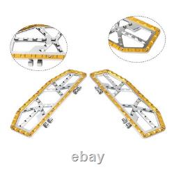 Rider Driver Floorboards Foot Peg Pedals For Harley Electra Glide FLHT Chrom+Gol