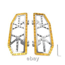 Rider Driver Floorboards Foot Peg Pedals For Harley Electra Glide FLHT Chrom+Gol
