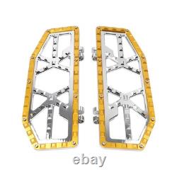 Rider Driver Floorboards Foot Peg Pedals For Harley Electra Glide FLHT Chrom+Gol