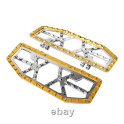 Rider Driver Floorboards Foot Peg Pedals For Harley Electra Glide FLHT Chrom+Gol