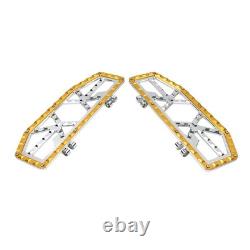 Rider Driver Floorboards Foot Peg Pedals For Harley Electra Glide FLHT Chrom+Gol