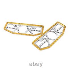 Rider Driver Floorboards Foot Peg Pedals For Harley Electra Glide FLHT Chrom+Gol