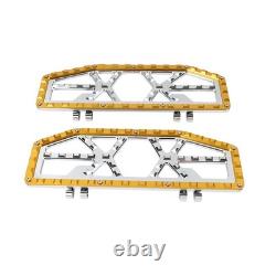 Rider Driver Floorboards Foot Peg Pedals For Harley Electra Glide FLHT Chrom+Gol