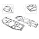 Rider Driver Floorboards Foot Peg Pedals For Harley Electra Glide Flht Chrome