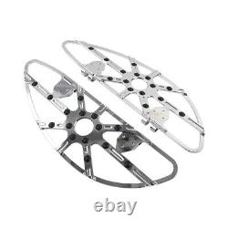 Rider Driver Front Floorboard Footboard Chrome For Harley Touring Softail Pair