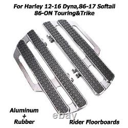 Rider Floorboards For Harley 12-16 Dyna/86-17 Softail/1986-ON Touring Footboards