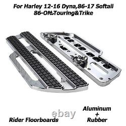 Rider Floorboards For Harley 12-16 FLD Dyna/86-17 FL Softail/86-ON Touring Trike