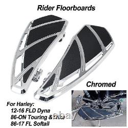 Rider Floorboards For Harley 12-16 FLD Dyna, 86-17 FL Softail, 86-ON Touring Trike