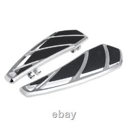 Rider Floorboards For Harley Road King Street Glide FL Softail Fat Boy FLD Dyna