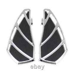 Rider Floorboards For Harley Road King Street Glide FL Softail Fat Boy FLD Dyna