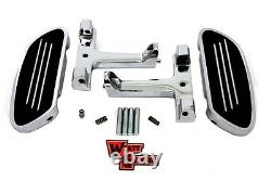 SLIMLINE Chrome Passenger Footboard Kit FOR FLH/FLT