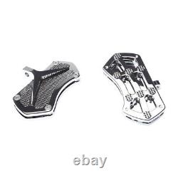 Vity's Design Moto Motorcycle Motorbike Diamond Passenger Floorboards Chrome